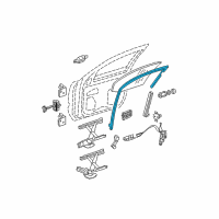 OEM 2008 GMC Canyon Run Weatherstrip Diagram - 25956729