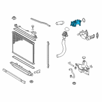OEM 2008 Lexus IS F Housing, Water Inlet Diagram - 16323-38030