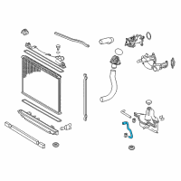 OEM 2021 Lexus RC F Hose, Radiator To Reserve Diagram - 16567-38060