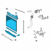 OEM 2016 Lexus RC F Radiator Assembly Diagram - 16400-38271