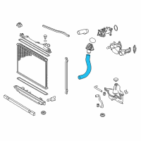 OEM 2022 Lexus RC F Hose, Radiator, NO.2 Diagram - 16572-38160