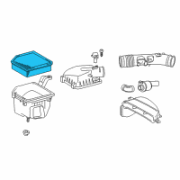 OEM 2015 Lexus GS350 Air Cleaner Filter Element Sub-Assembly Diagram - 17801-31170