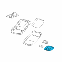 OEM 1999 Pontiac Montana Lamp Asm-Windshield Header Courtesy & Reading *Graphite Diagram - 10232337