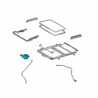 OEM 2011 Lexus RX450h Gear Sub-Assy, Sliding Roof Drive Diagram - 63260-48150