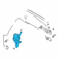 OEM Hyundai Ioniq Windshield Washer Reservoir Assembly Diagram - 98620-G2010