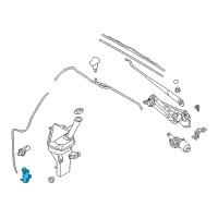 OEM 2022 Hyundai Ioniq Front Windshield Washer Motor & Pump Assembly Diagram - 98510-G2000