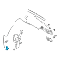 OEM 2017 Hyundai Ioniq Front Windshield Washer Motor & Pump Assembly Diagram - 98510-G2000