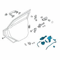 OEM 2014 Ford Focus Latch Assembly Diagram - F1EZ-58264A27-B