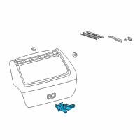 OEM 2010 Pontiac Vibe Motor, Rear Window Wiper Diagram - 19184586