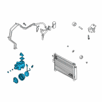 OEM 2005 Hyundai Accent Compressor Assembly Diagram - 97701-25100