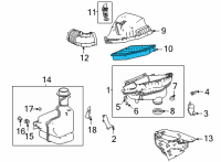 OEM 2022 Acura TLX ELEMENT, AIR CLEANER Diagram - 17220-6S9-A01