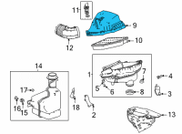 OEM 2021 Acura TLX COVER, AIR CLEANER Diagram - 17210-6S9-A01