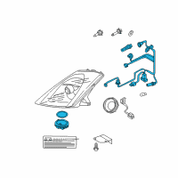 OEM 2004 Nissan 350Z Headlamp Housing Assembly, Passenger Side Diagram - 26025-CD015