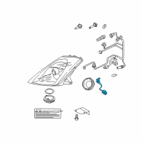 OEM Nissan Harness Assembly - Head Lamp Diagram - 26038-CD010