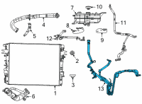 OEM 2022 Jeep Grand Wagoneer HEATER SUPPLY AND RETURN Diagram - 68425473AB