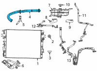 OEM Jeep Grand Wagoneer RADIATOR INLET Diagram - 68425465AA