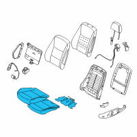 OEM 2008 BMW M3 Seat Upholstery, Leather Diagram - 52-10-7-253-256