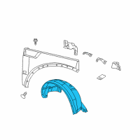 OEM 2009 Dodge Nitro Shield-Front Fender Diagram - 55157170AD