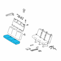 OEM 2003 Dodge Sprinter 2500 Rear Seat Cushion Three Passenger Diagram - 5134090AA