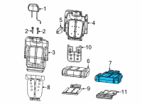 OEM Jeep Grand Cherokee L Foam-Seat Cushion Diagram - 68458611AC