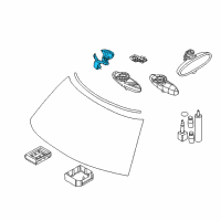 OEM 2004 BMW 325Ci Set Of Covers Mirror Baseplate Diagram - 51-16-7-062-264