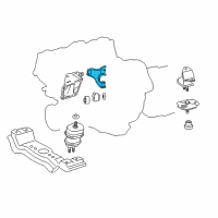 OEM 2012 Lexus LS460 Bracket, Engine Mount Diagram - 12316-38010