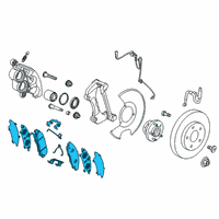 OEM Cadillac XT6 Front Pads Diagram - 84323140