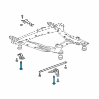OEM Cadillac XT5 Suspension Crossmember Bolt Diagram - 11547841