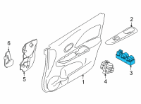 OEM 2020 Nissan Leaf Switch Assy-Power Window, Assist Diagram - 25411-5SA0A