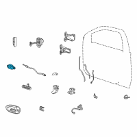 OEM 2005 Mercury Sable Handle, Inside Diagram - 3F1Z-5421818-AA