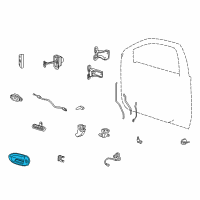 OEM 2001 Ford Taurus Handle, Outside Diagram - 4F1Z-5422405-BBPTM