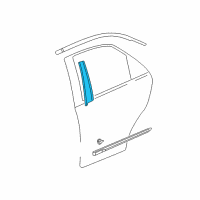 OEM Acura MDX Garnish, Right Rear Door Sash (Black Gloss 30) Diagram - 72930-S3V-A00ZA