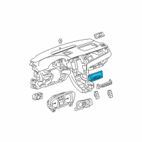 OEM 2011 Cadillac Escalade EXT Dash Control Unit Diagram - 19370232