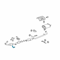 OEM Toyota Front Pipe Front Bracket Diagram - 17584-28020