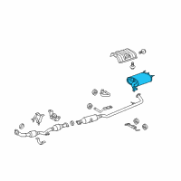 OEM 2008 Toyota Camry Rear Muffler Diagram - 17430-0H160