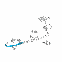 OEM Toyota Camry Front Pipe Diagram - 17410-36150