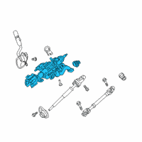 OEM 2022 Ford F-350 Super Duty Steering Column Diagram - LC3Z-3C529-B