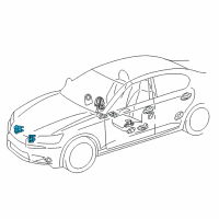 OEM 2022 Lexus RC300 Sensor, Air Bag, Front Diagram - 89173-39495