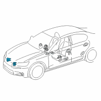 OEM 2015 Lexus IS350 Sensor, Air Bag, Front Diagram - 89173-39495