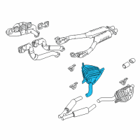 OEM 2003 BMW Z8 Rear Muffler Right Diagram - 18-10-7-830-521