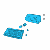 OEM 2020 Acura TLX Light Assembly, Passenger Side Lid Diagram - 34150-TZ3-A51