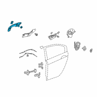 OEM 2010 Honda Accord Crosstour Handle Assembly, Driver Side Door (Outer) Diagram - 72180-TP6-A11