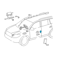 OEM 2013 Toyota Sienna Side Sensor Diagram - 89831-08030