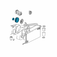 OEM 2002 GMC Sierra 3500 Pulley, A/C Compressor Diagram - 6581796