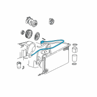 OEM Chevrolet Express 2500 Hose Asm, A/C Compressor & Condenser Diagram - 19209168