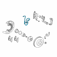 OEM 2018 Toyota Sienna ABS Sensor Wire Diagram - 89543-08040