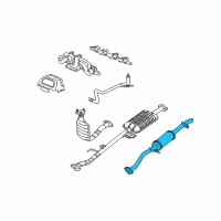 OEM 2001 Ford Escape Resonator W/Pipe Diagram - YL8Z-5A212-CA