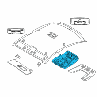OEM 2014 BMW 435i xDrive HEADLINER CONTROL MODULE Diagram - 61-31-6-999-743