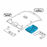 OEM 2013 BMW ActiveHybrid 3 HEADLINER CONTROL MODULE Diagram - 61-31-6-999-737