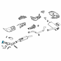 OEM 2013 Ford Edge Manifold With Converter Clamp Diagram - CV6Z-5A231-C